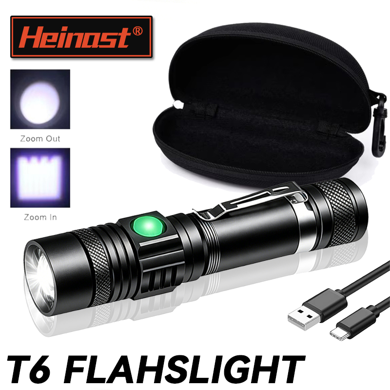 Hunting Outdoor - Latarka LED T6 z możliwością ładowania,