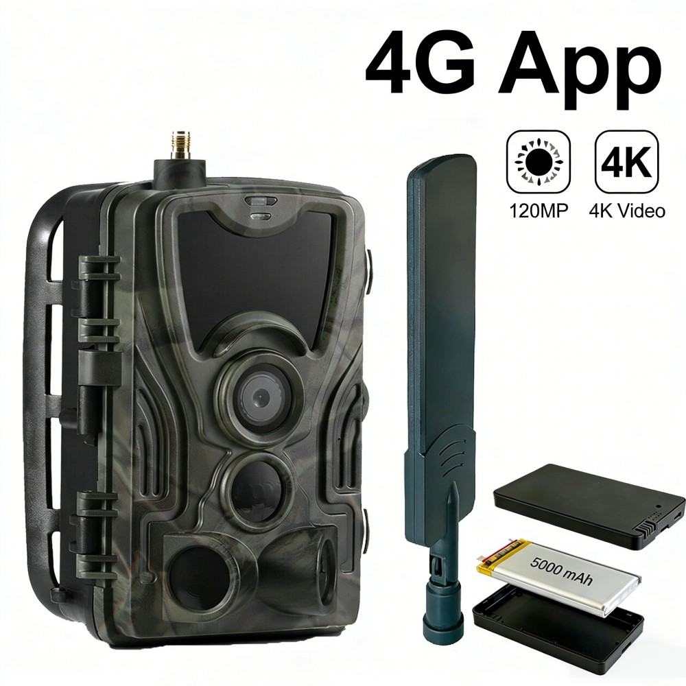 Outdoor Hunting Video Camera - Kamera leśna 4G 4K 120MP z