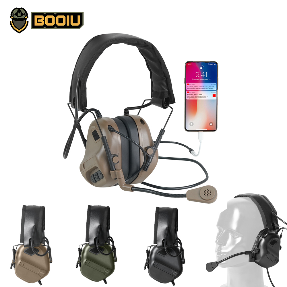 Shooting Ear Muff - Słuchawki Taktyczne Elektroniczne do Strzelania BOOIU