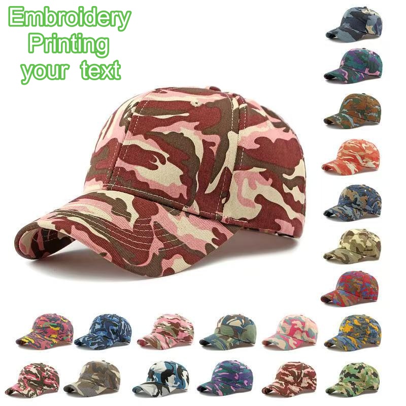 Hunting Outdoor Logos - Unisexowe czapki baseballowe z kamuflażem, regulowane,