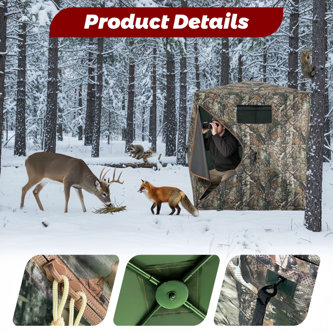 Outdoor Hunting Blinds - Kamuflażowa namiotowa budka myśliwska, łatwa w