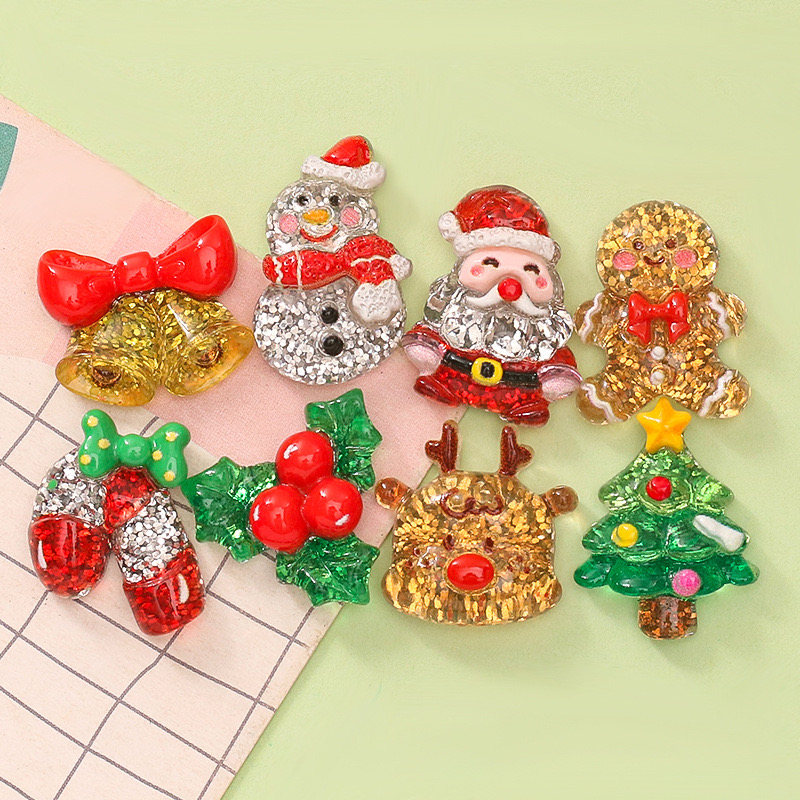 Elk Bugle Call - Żywica Cartoon Santa Trees Elk Snowman