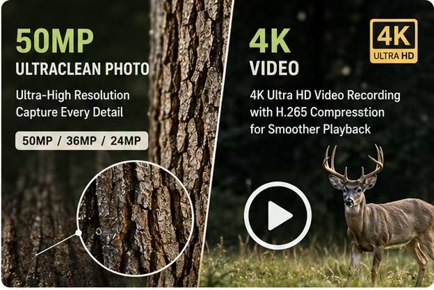 Kamera leśna solarna 50MP 4K z – Outdoor Hunting Video Camera recenzja i cena