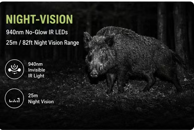Kamera leśna solarna 50MP 4K z – Outdoor Hunting Video Camera recenzja i cena